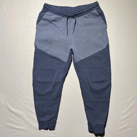 Nike Tech Fleece Joggers Pants Mens XL Blue CU4495-451 Tapered Cuffed Sweatpants - Picture 1 of 15